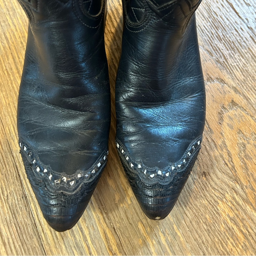 Fun  Blue Leather Women's cowboy Boots size 7